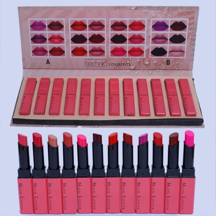 Technic Lipstick Collection with 12 different color